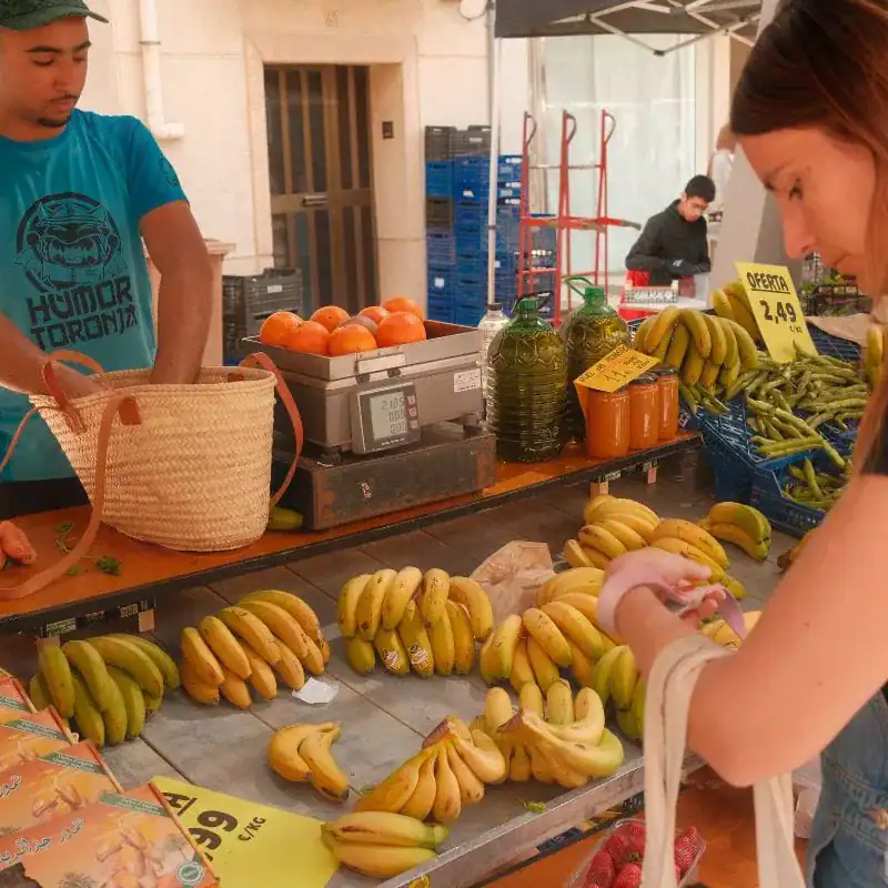 Shop at the local farmers market