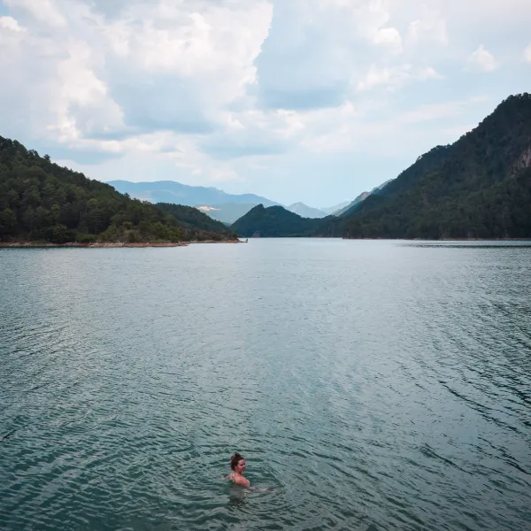 Swim or kayak in the lake